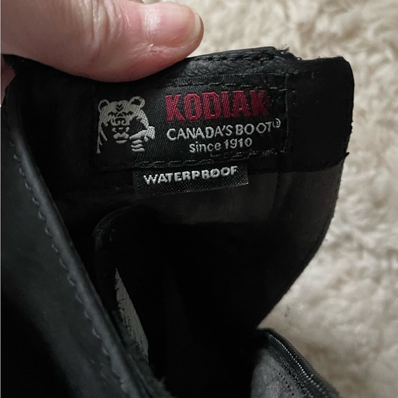 Kodiak Black Leather Callwood Waterproof Cuff Boots Size 7 - Picture 12 of 14